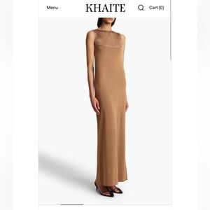 KHAITE Ruslan Dress in Tan